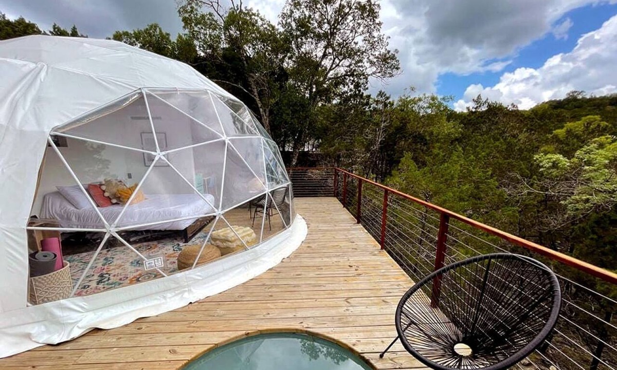 Oatmeal Cabin | Deluxe Glamping Austin, Ideal for a Romantic Vacation in Texas