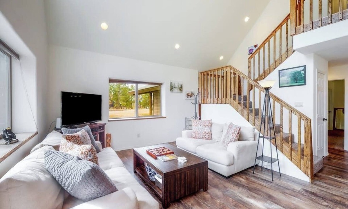 Pagosa Springs House | New, dog-friendly home with electric fireplaces & deck - walk to pool/gym