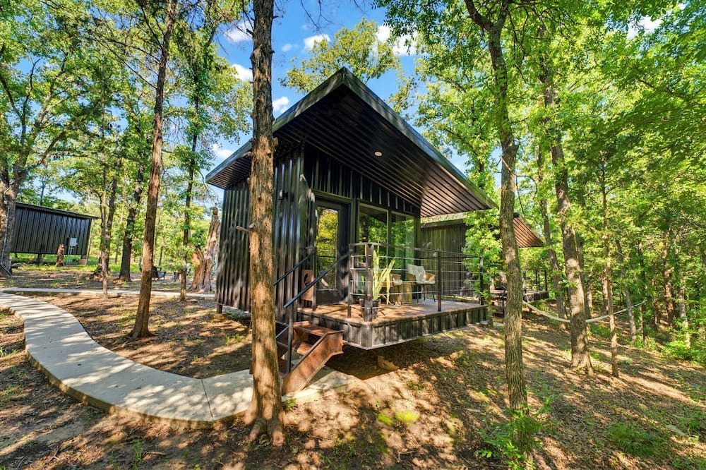 Alvord Cabin | Romantic Woodland Cabin Hideaway Near the Lake in Scenic Texas Countryside