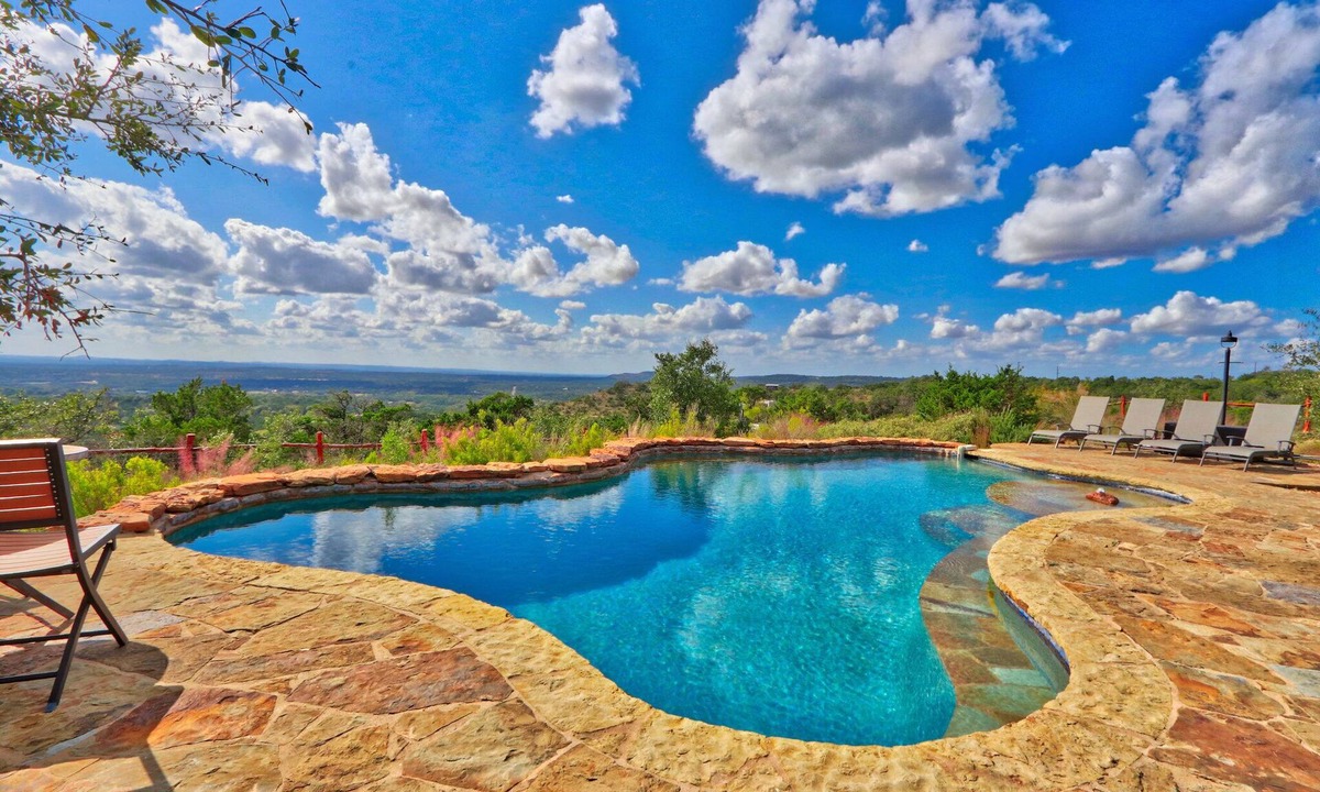 Wimberley House | Soak in only the BEST Hill Country views form your own private pool!