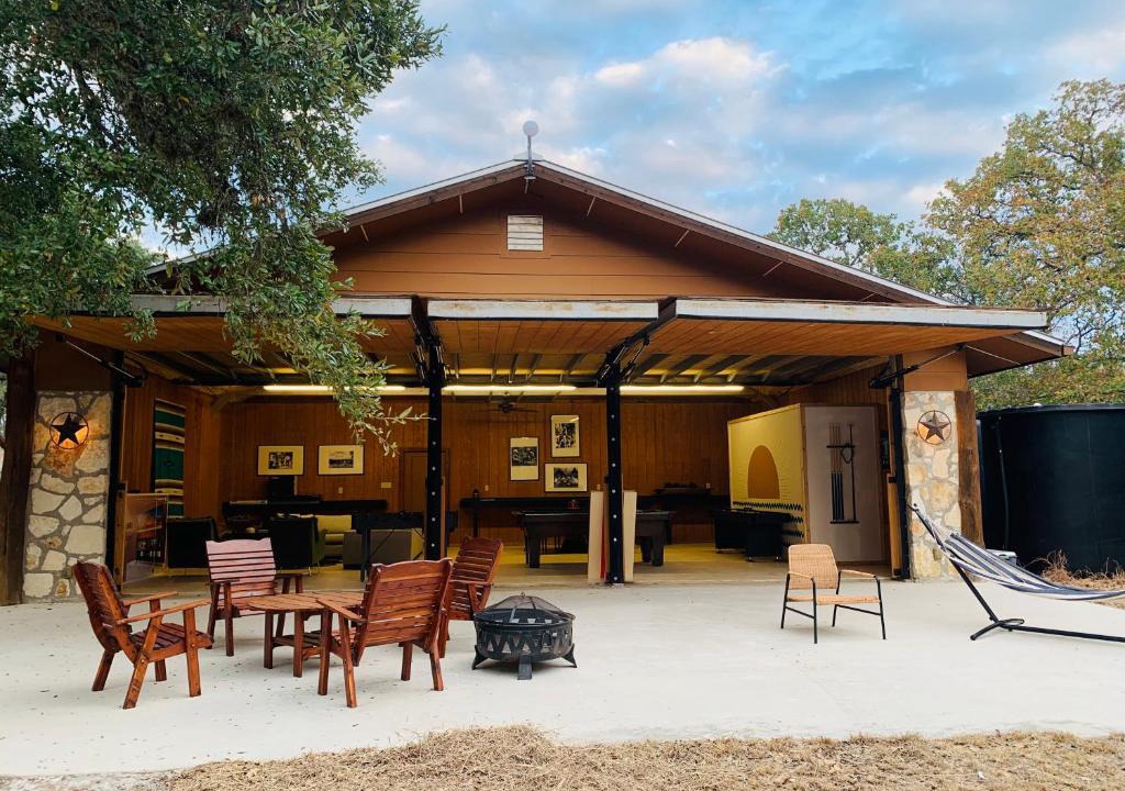 Blanco Cabin | The Camp Blanco by Lodgewell - Riverfront retreat 2 Homes, Bunk House, Game Room & more