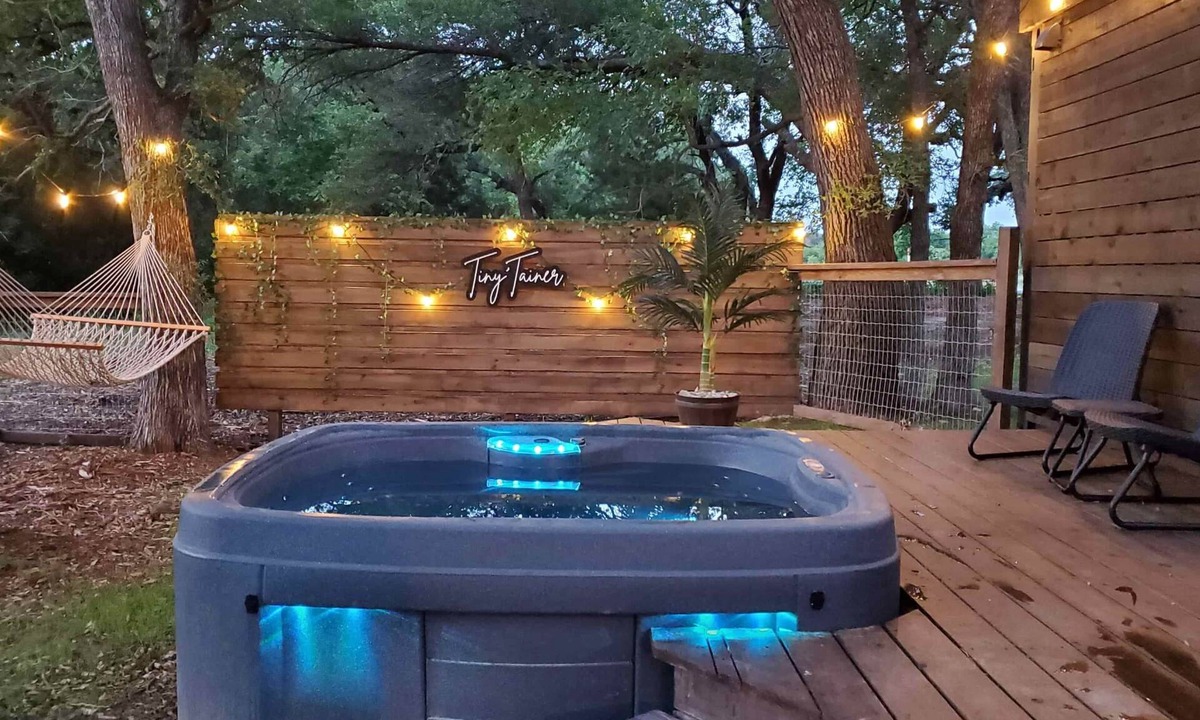Dennis House | The Tiny 'Tainer | Tiny Shipping Container with HOT TUB