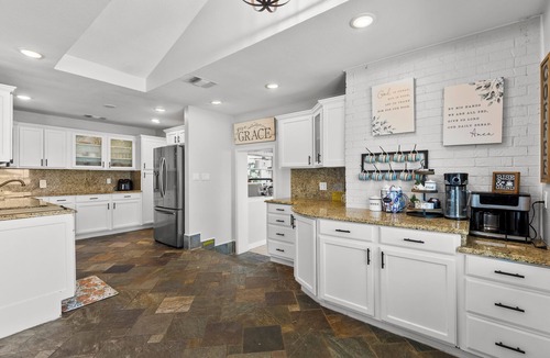 Leisure Land House | 6BR/5Bath Single Story Lake Front Home at Cedar Creek with 3 ensuites & huge patio