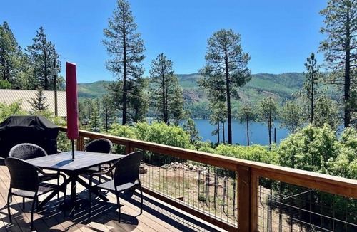 Bayfield House | Amazing lake view home with fireplace, W/D, kitchen, grill, balcony, and deck
