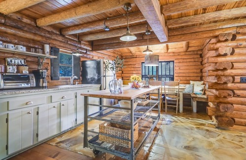 Wimberley Cabin | Creek House — 2BR Log Cabin + Private Cypress Creek | On Wimberley Square