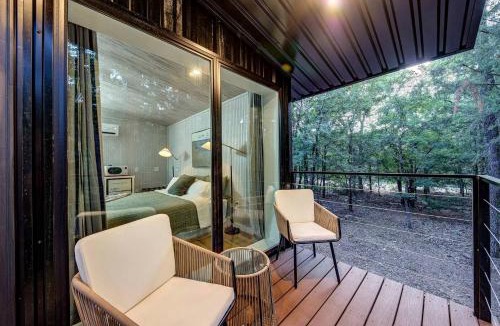 Alvord House | Enchanted Woodland Cabins by the Mountain in Texas with Private Pond and Scenic Trails
