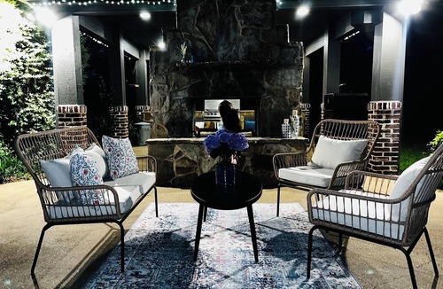 Crockett House | Get Cozy in Crockett with a Relaxing Stay in a 4 Person RV- Outdoor Fireplace