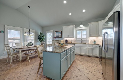 Leeward Sands House | Golf Cart friendly Coastal Oasis! Spacious, Near Beach, Fishing, Shops & Pool!