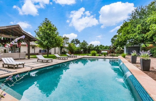 Dallas House | Half acre with yard, gated pool, playground, hot tub, cabana, 15 min to downtown
