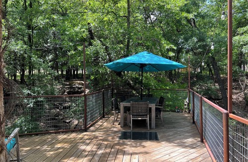 Dennis Cabin | Hobbit Treehouse with waterfall! 350 Acres on the BrazosRiver! "Magical"-FW Mag