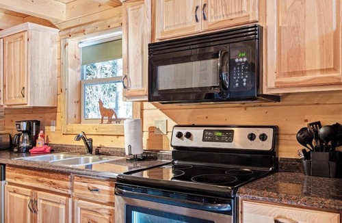 South Fork Cabin | Homey cabin near National Forest with private hot tub, deck, grill, & WiFi