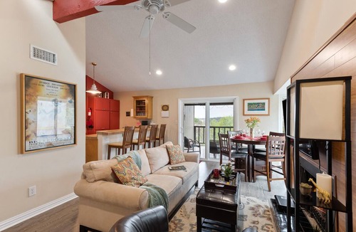 Barton Hills Condo | King bed, view, patio, .33 miles to Barton Springs/Zilker Park, @2 miles to DT!