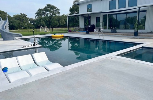 Somerville House | Kyle Field is easily accessible! Modern home with pool/hot tub & amazing views!