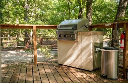 Dennis Cabin | Luxury African Tent W/A/C, Waterfall, 300 acre ranch on the Brazos River! "Amazing"- FW Mag Tubing!