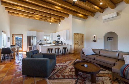Ranchos De Taos House | Modern Adobe, Kivas, Latillas, Fresh Open Concept