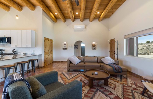 Ranchos De Taos House | Modern Adobe, Kivas, Latillas, Fresh Open Concept