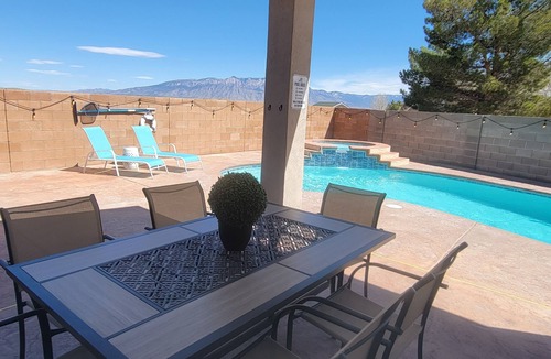 Rio Rancho House | Mountain Vista with heated pool - closes 10/24/24 - and outdoor kitchen