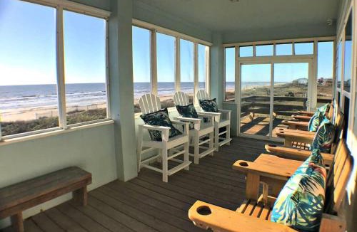 Surfside Beach House | Octopus Garden - Beachfront and Center! Beautiful Ocean Views from Porches!