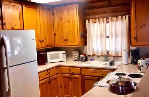 Mico Cabin | Peaceful and Pet Friendly Log Cabin near Medina Lake, Perfect for a Texas Hill Country Getaway