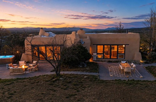 Taos House | Refined Adobe w/Mountain Views, Hot Tub & Fire Pit