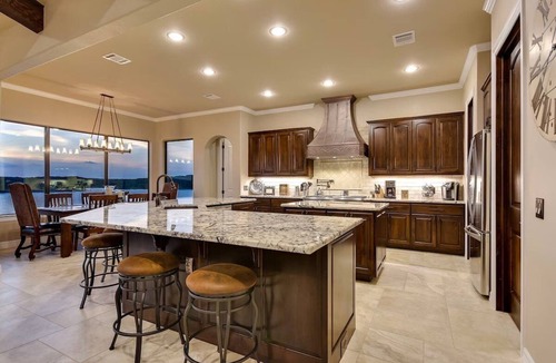 Highland Lake Estates House | Tuscan villa, 180° lake view, pool, outdoor kitchen, deep-water dock, boat lift
