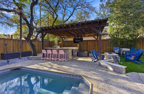 Wetmore House | Ultimate Backyard Pool Game Room Kid's Room
