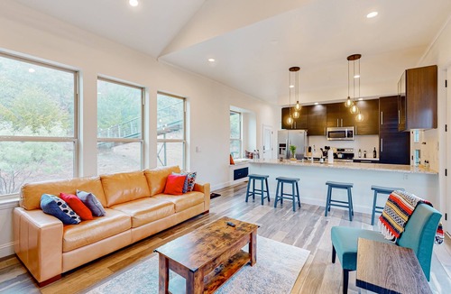 Bowie House | Waterfront home with views of Amon G. Carter Lake with large yoga deck