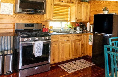 Lometa Cabin | Working wildlife ranch. Walk to river-fish, boat, swim. Near Colorado Bend.