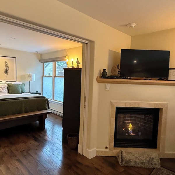 Extra Large Cozy 1 BR, chairlift just outside, ski in, fireplace, hardwood floor