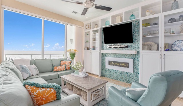 🌊 2/2 Diamond Beachfront , Galveston, Amenities Galore! W/D in Unit, 6th FL