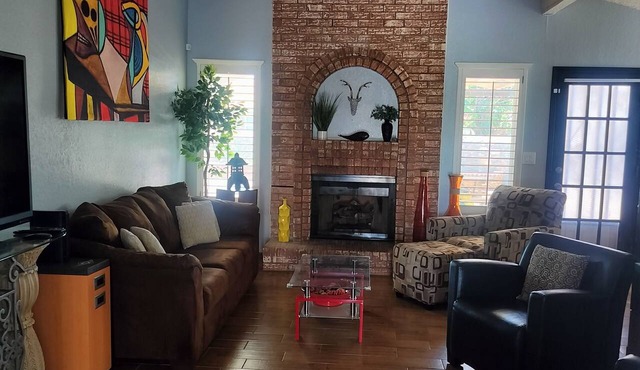 3-bedroom home with AC refrigeration unit, WiFi, garage plus carport.