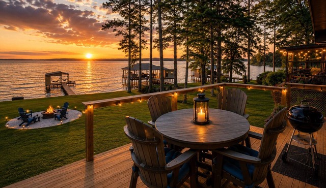 8-Mile Lake Views/ Boathouse/ Fire Pit/ Pet Friendly