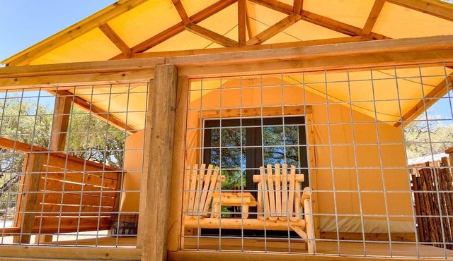 Beautiful Glamping Tented Cabin in Ingram, Texas, with Access to the Guadalupe River