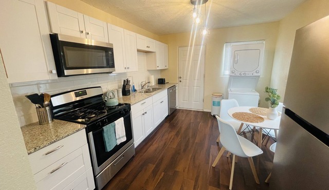 Bright and centrally located with enclosed yard, pets welcome