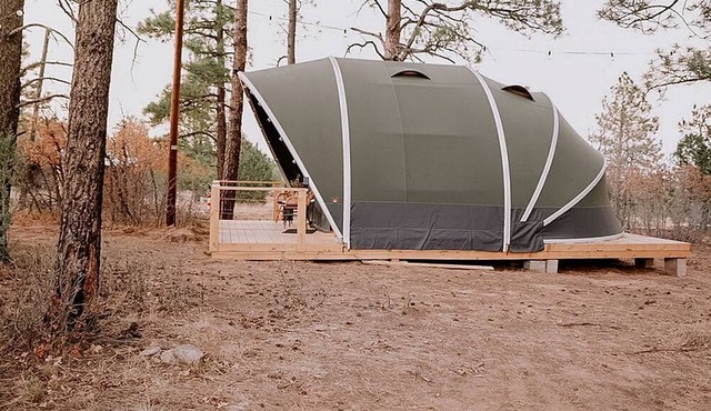 Cozy Family Glamping Escape with Heritage Orchard near Mountainair in Torreon, New Mexico