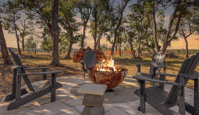 Daybreak Ridge Entire Property | 2 Blanco Cabins, Hill Country Views & Fire Pit