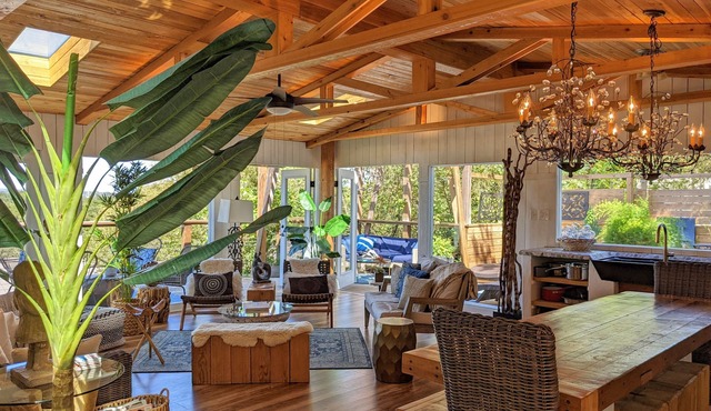 Glass Treehouse W/Views-EPIC POOL-Kayak-SUP-HIKES-Restaurants ,Airy Exotic vibe