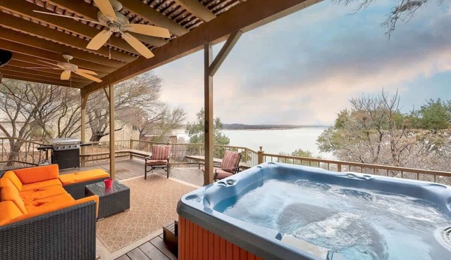 Hot Tub, Grill | Fall Retreat on Lake Travis