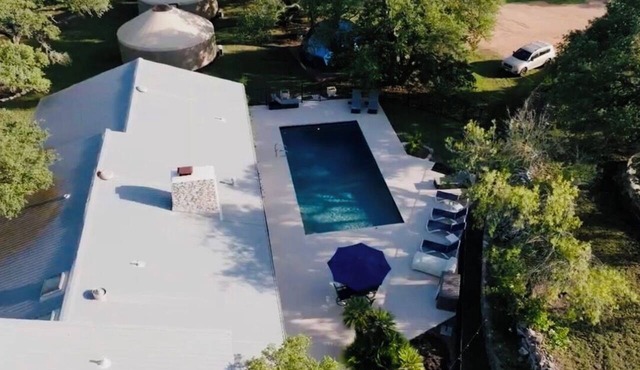 Luxury Wellness Ranch in Austin with Retreat House, Resort Pool, Domes & Yurts