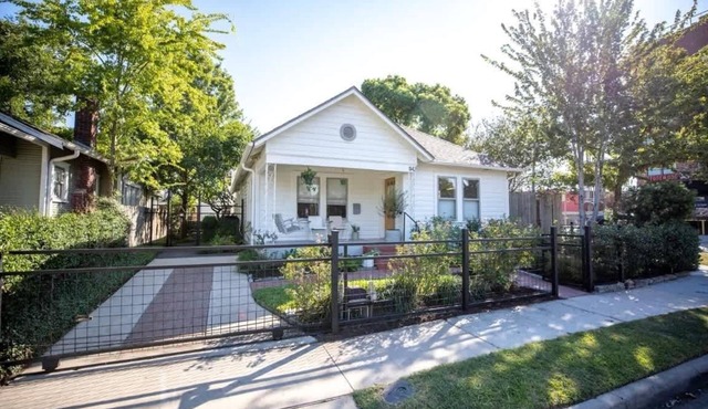 mid-century home w/detached apartment + hot tub
