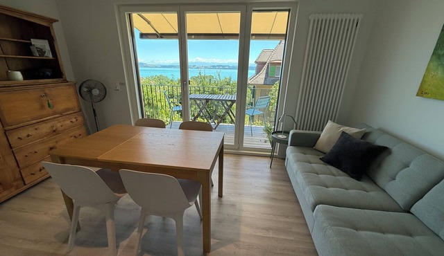 Modern 2 bedroom flat in town with lake views in Neuchâtel