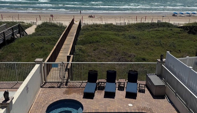 “On” the Beach, not CLOSE! Affordable Luxury. Private Boardwalk, Pool, Hot Tub!