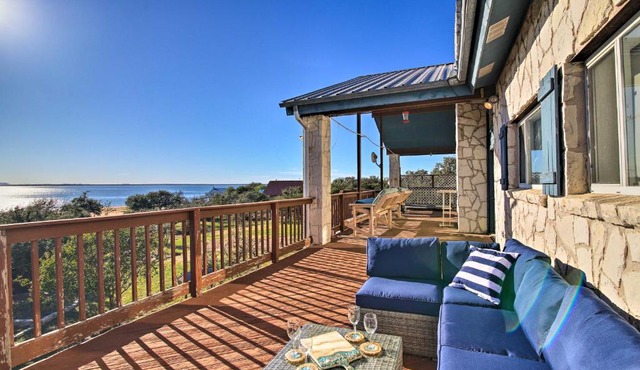 Private Deck & Grill: Sunny Lakefront Escape in Burnet