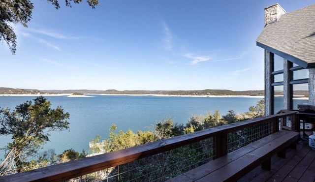 Right on Medina Lake! Your large Deck overlooks the lake.
