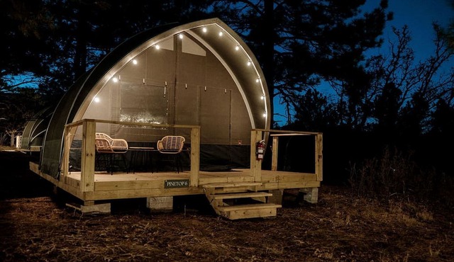 Scenic Family Glamping Retreat with Orchard & Mountain Views near Mountainair in Torreon, New Mexico