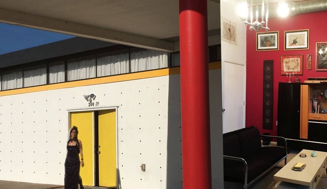 SPACE CASTLE: a 1950s Gas Station transformed into an Art Themed Wonderland