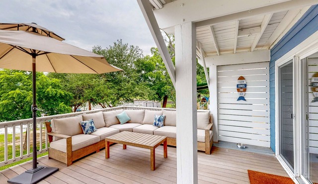 Waterfront dog-friendly home with pier access, alfresco dining, & kayak