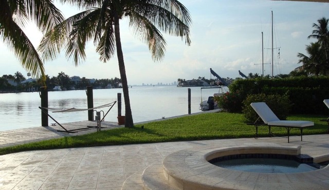 Waterfront views from every room facing Miami in Key Biscayne
