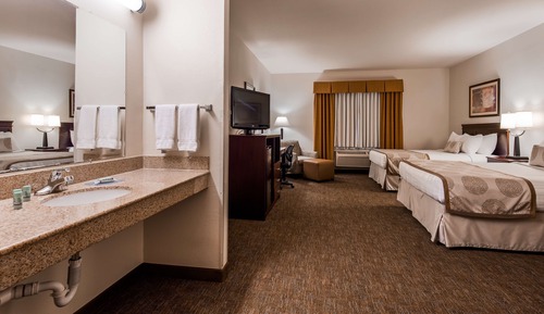 Standard Room, 2 Queen Beds, Non Smoking, Refrigerator & Microwave