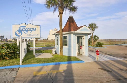 Galveston Condo | Trendy Beach Condo- Sunset views, Sandy Toes, Surfing more. (1304)